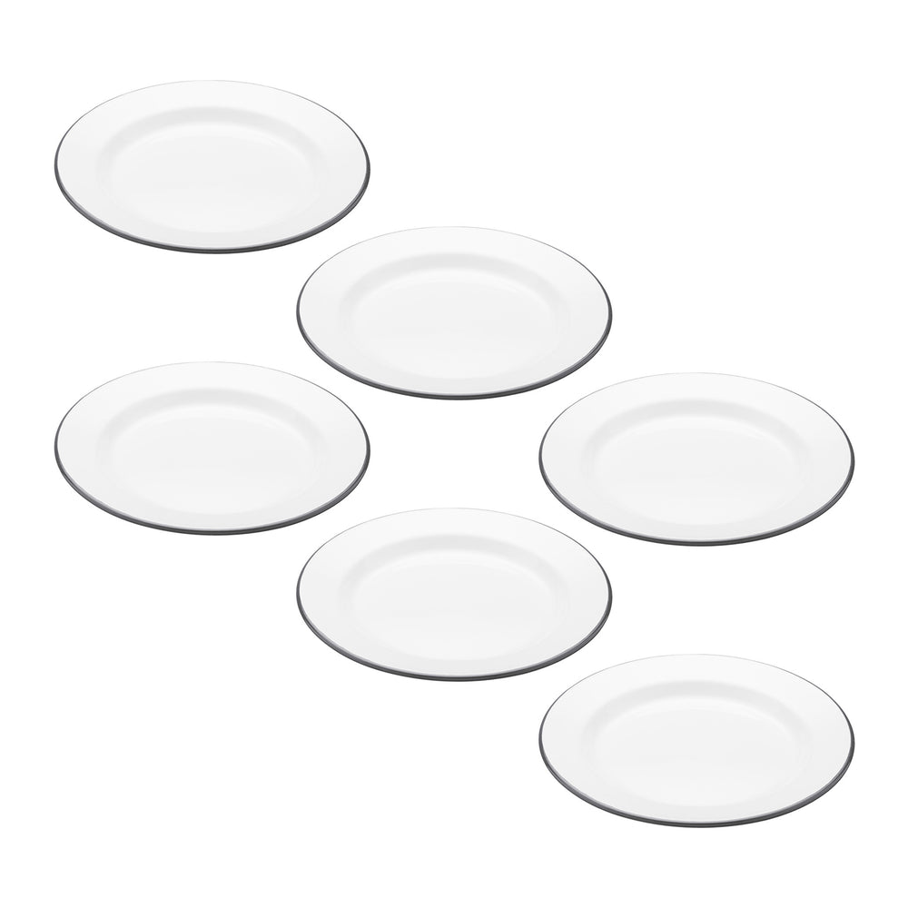 Set of 6 Living Nostalgia Enamel 24cm Dinner Plates image 1