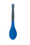 Colourworks Brights Blue Silicone-Headed Kitchen Spoon with Long Handle image 1