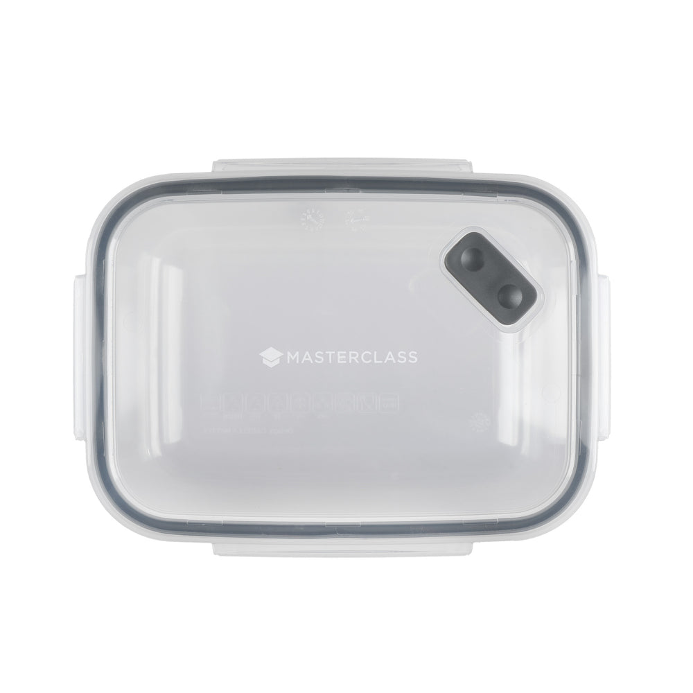 MasterClass Eco-Snap 1.5L Recycled Plastic Food Storage Container - Rectangular image 1