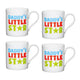 Set of 4 KitchenCraft Set of China Little Star Mini Mugs