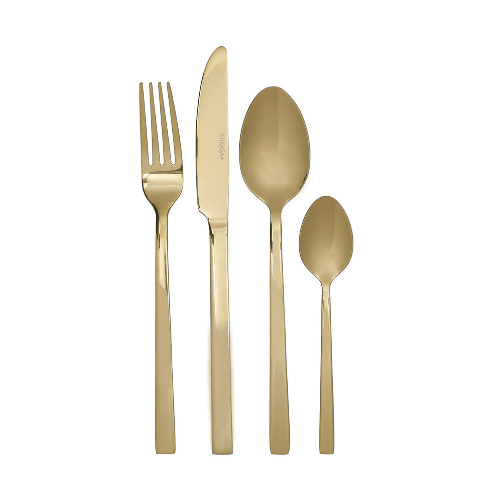 Mikasa Ciara Diseno 16 Piece Cutlery Set - Gold image 1