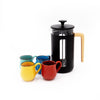 5pc French Press Coffee Set with Black 4-Cup Cafetière and Four Mysa Ceramic Espresso Cups image 1