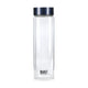 BUILT Tiempo 450ml Insulated Water Bottle, Borosilicate Glass / Stainless Steel - Midnight Blue
