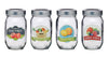 Home Made 480ml Glass Assorted Print Jars