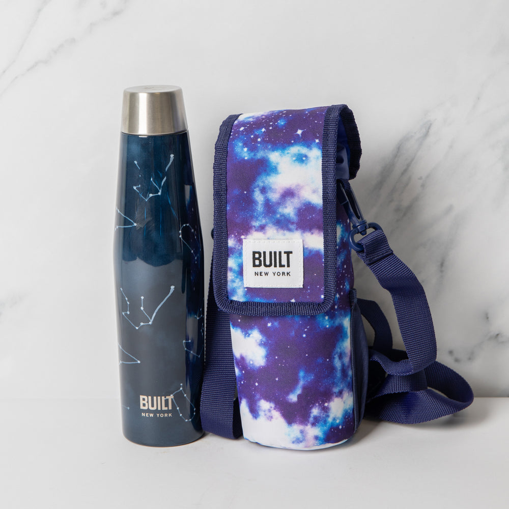 2pc Hydration Travel Set with 540ml Stainless Steel Apex Insulated Water Bottle and Insulated Bottle Bag - Galaxy image 1