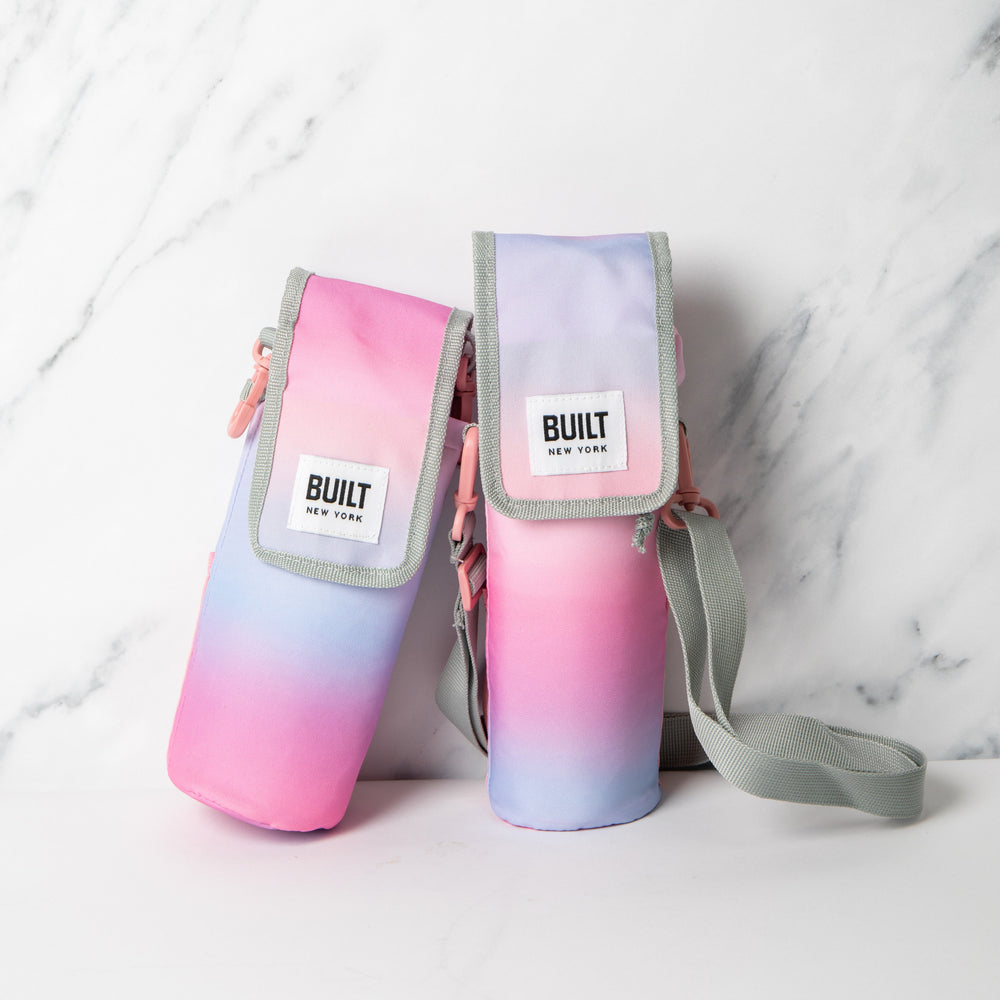 2pc Insulated Bottle Bag Set with Shoulder Straps and Food-Safe Thermal Lining image 1