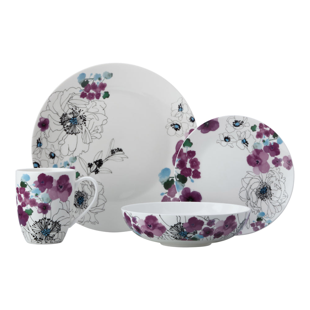 Maxwell & Williams Viola Coupe 16 Piece Dinner Set image 1