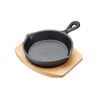 Artesà Cast Iron Round Small Fry Pan with Board, 15cm
