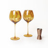 3pc Bar Accessories Set including Tortoiseshell Patterned Gin Glasses and Copper Finish Stainless Steel Jigger image 1