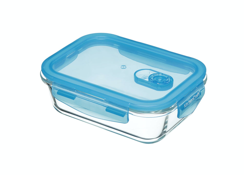 KitchenCraft Pure Seal Glass Rectangular 600ml Storage Container image 1