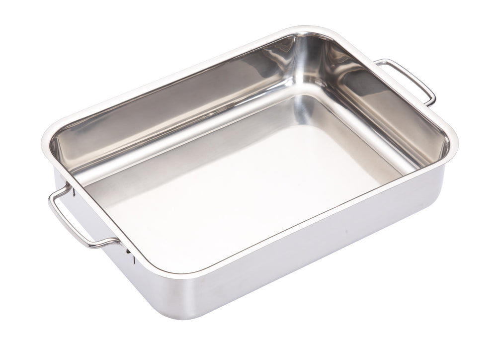 MasterClass Stainless Steel Heavy Duty Roasting Pan, 32cm x 23cm image 1