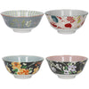 KitchenCraft Set of 4 Ceramic Cereal Bowls - 'Floral' Design image 1