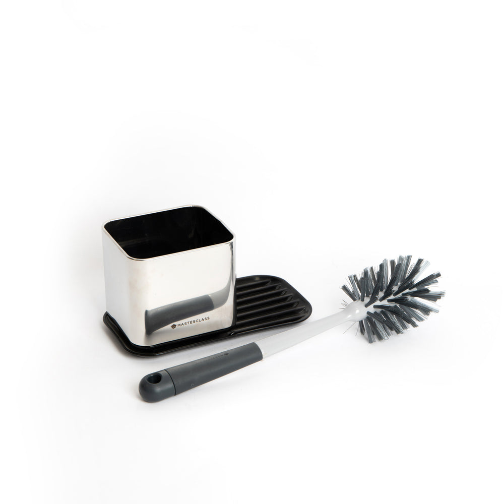 2pc Kitchen Washing-up Set with Smart Sink Caddy and Bottle Cleaner Brush image 1