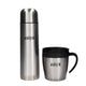 La Cafetière Travel Coffee Gift Set with Thermal Flask, Travel Mug, Ground Coffee and Cookies