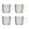 Set of 4 KitchenCraft China Grey Polka Mugs image 1
