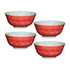 Set of 4 KitchenCraft Leaf Print and Terracotta Look Ceramic Bowls image 1