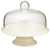 Classic Collection Ceramic Cake Stand with Glass Dome image 1