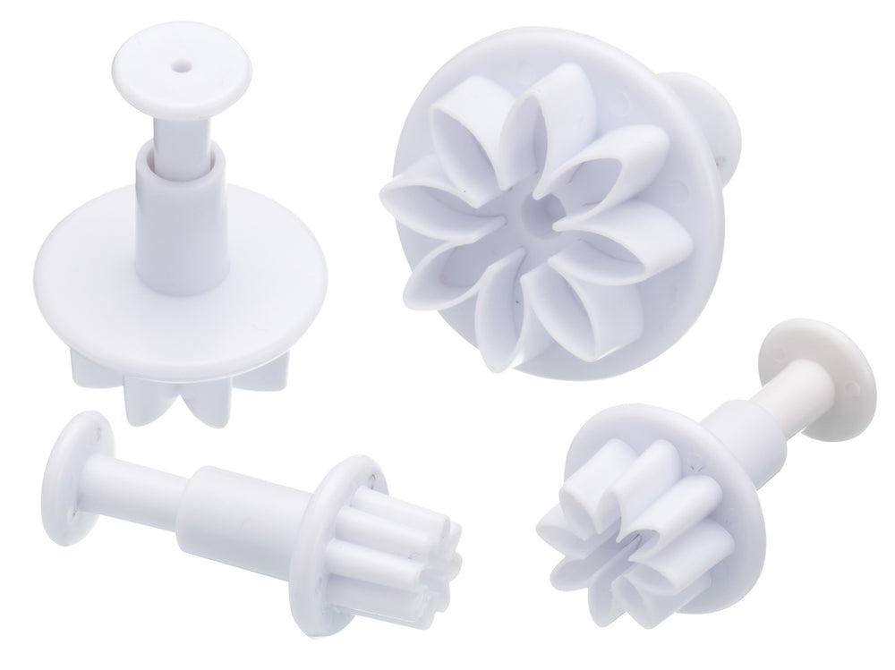 KitchenCraft Set of 4 Flower Fondant Plunger Cutters image 1