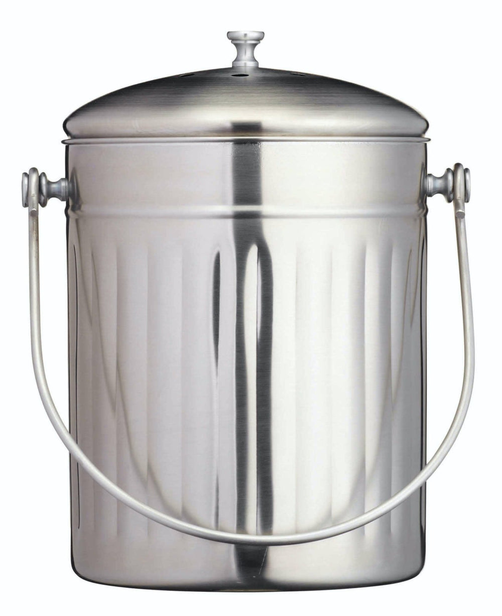 KitchenCraft Stainless Steel Compost Bin image 1