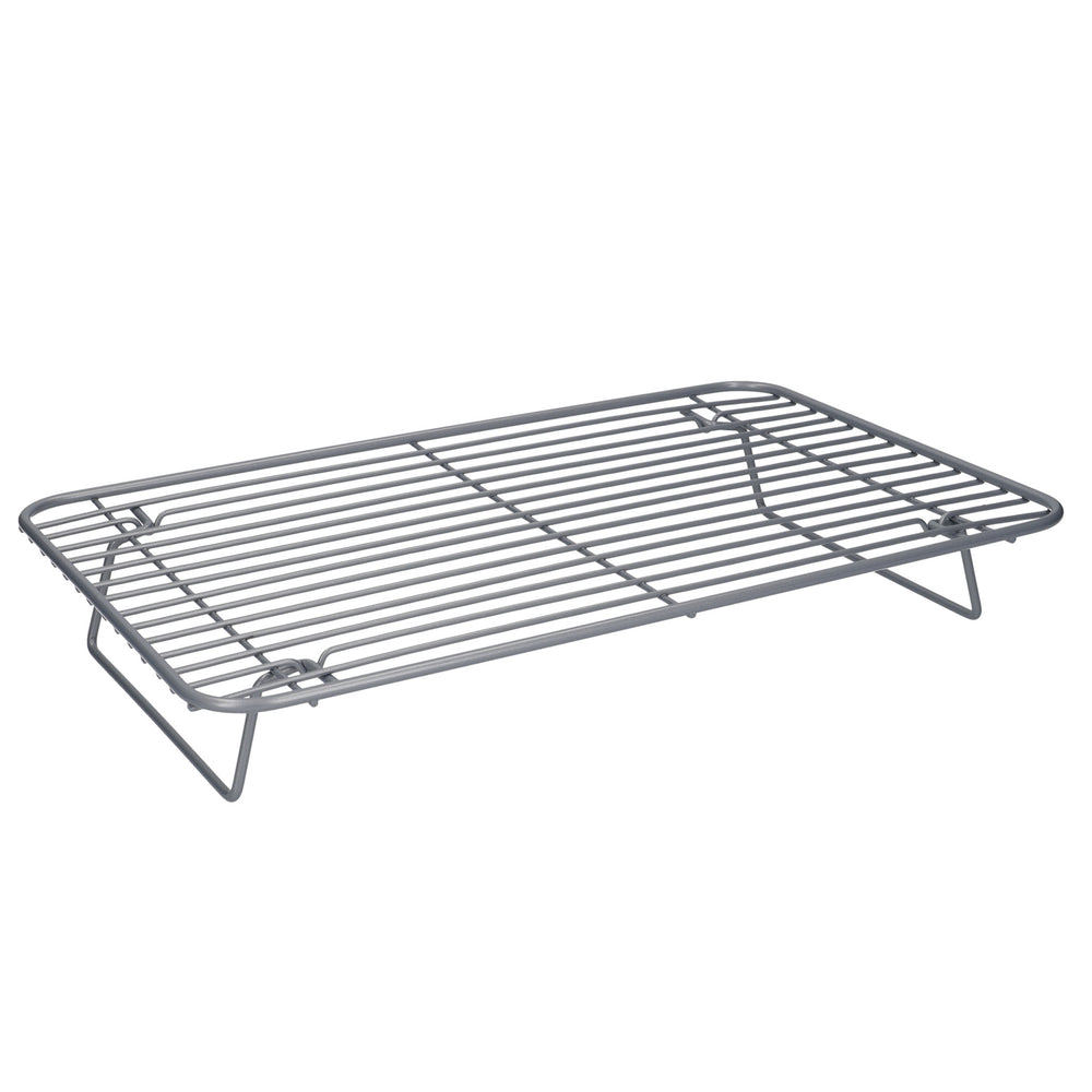 MasterClass Smart Ceramic Non-Stick Roasting / Cooling Rack with Folding Legs, Carbon Steel - Grey image 1