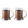La Cafetiere Set Of 2 Copper Glass Cups image 1