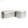 2pc Gift-Tagged Shadow Grey Kitchen Storage Set with Steel Cake Tin and Bread Bin - Lovello image 1