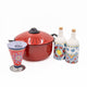 4pc Italian Cooking Set with 4L Pasta Pot, Dry Measure and Ceramic Oil and Vinegar Bottle