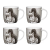 Set of 4 KitchenCraft China Squirrel Mugs image 1