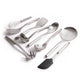 9pc Stainless Steel Utensil Set with Slotted Spoon, Turner, Cooking Spoon, Ladle, Pasta Server, Strainer, Fish Slice, Whisk & Spatula