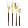 Mikasa 16-Piece Faux Tortoise Shell Cutlery Set, Stainless Steel image 1