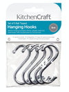 KitchenCraft Pack of Five 8cm Chrome Plated 'S' Hooks image 1