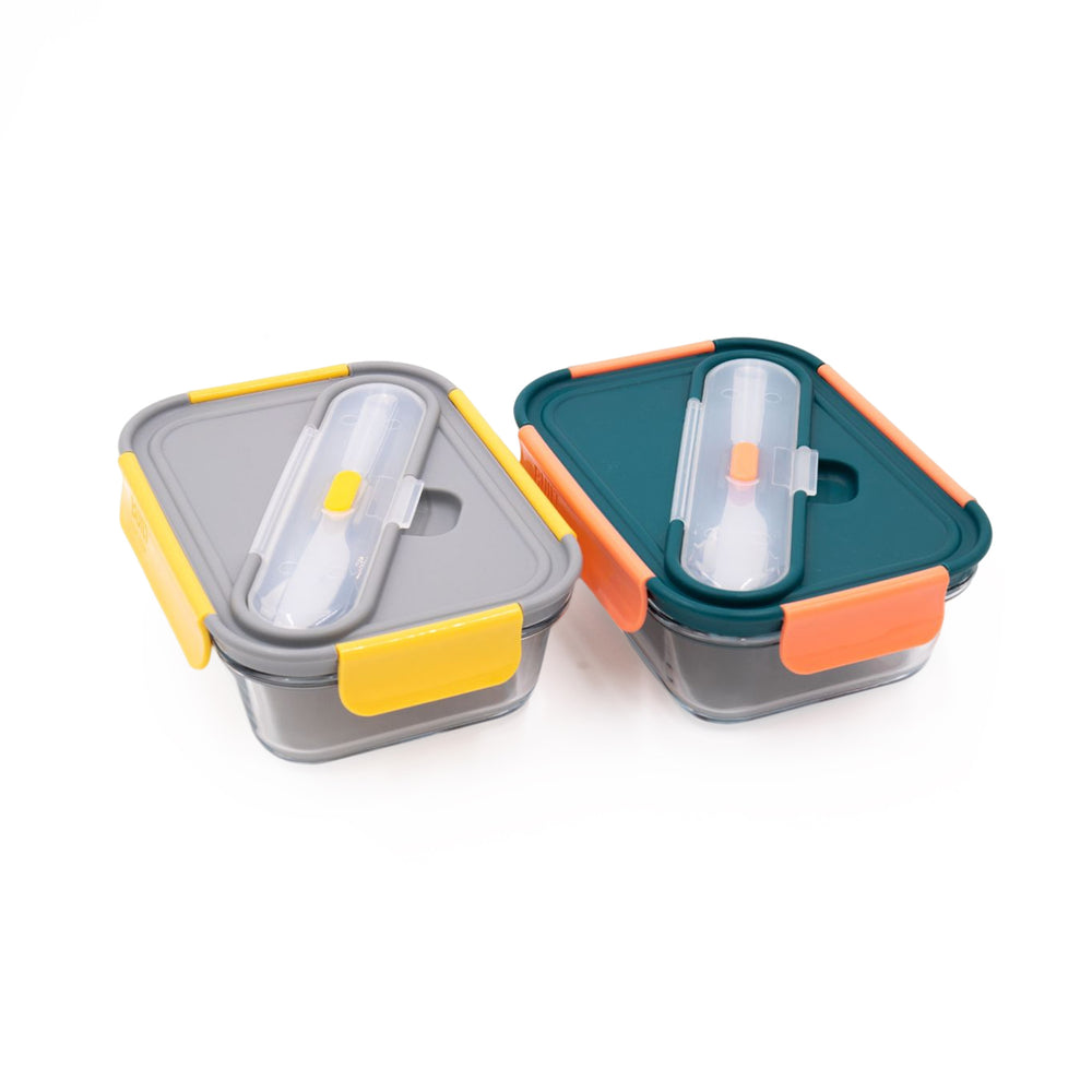 BUILT Lunch Set with Stylist Glass 900 ml Lunch Box  and Tropics Glass 900 ml Lunch Box image 1