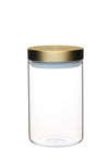 MasterClass Airtight Medium Glass Food Storage Jar with Brass Lid image 1