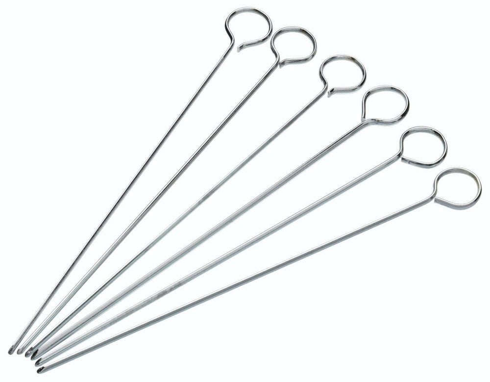 KitchenCraft Pack of Six 20cm Flat Sided Skewers image 1