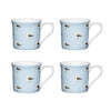 Set of 4 KitchenCraft Fluted China Seagull Mugs image 1