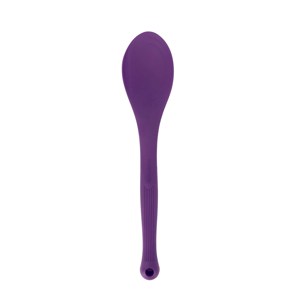 Colourworks Purple Silicone Cooking Spoon with Measurement Markings image 1