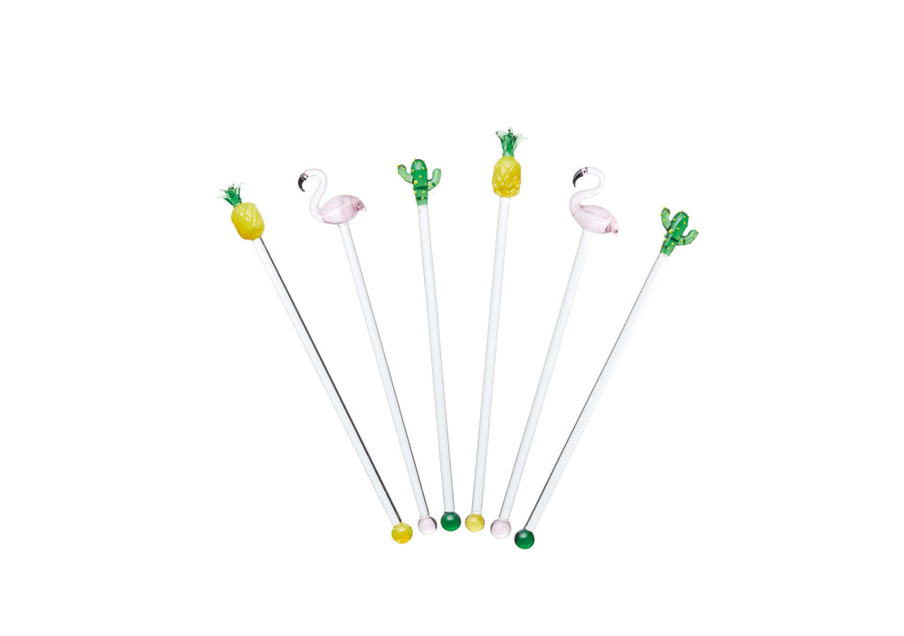 BarCraft Glass Cocktail Stirring Sticks image 1