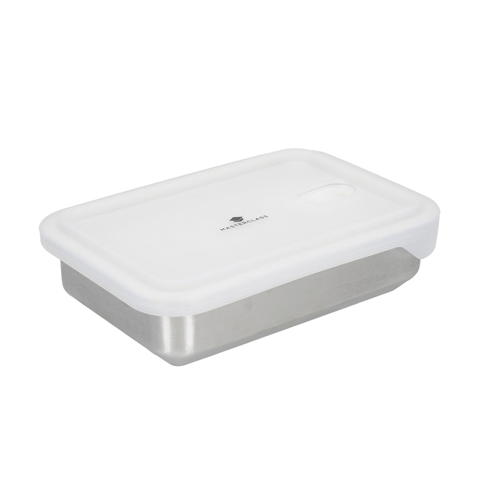 MasterClass All-in-One 1.3-Litre Stainless Steel Container with Lid, Microwave Safe image 1
