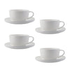 Set of 4 Maxwell & Williams Cashmere 100ml High Rim Cups And Saucers image 1