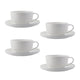 Set of 4 Maxwell & Williams Cashmere 100ml High Rim Cups And Saucers