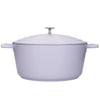 MasterClass Lavender Cast Aluminium Casserole Dish with Lid, 5L image 1