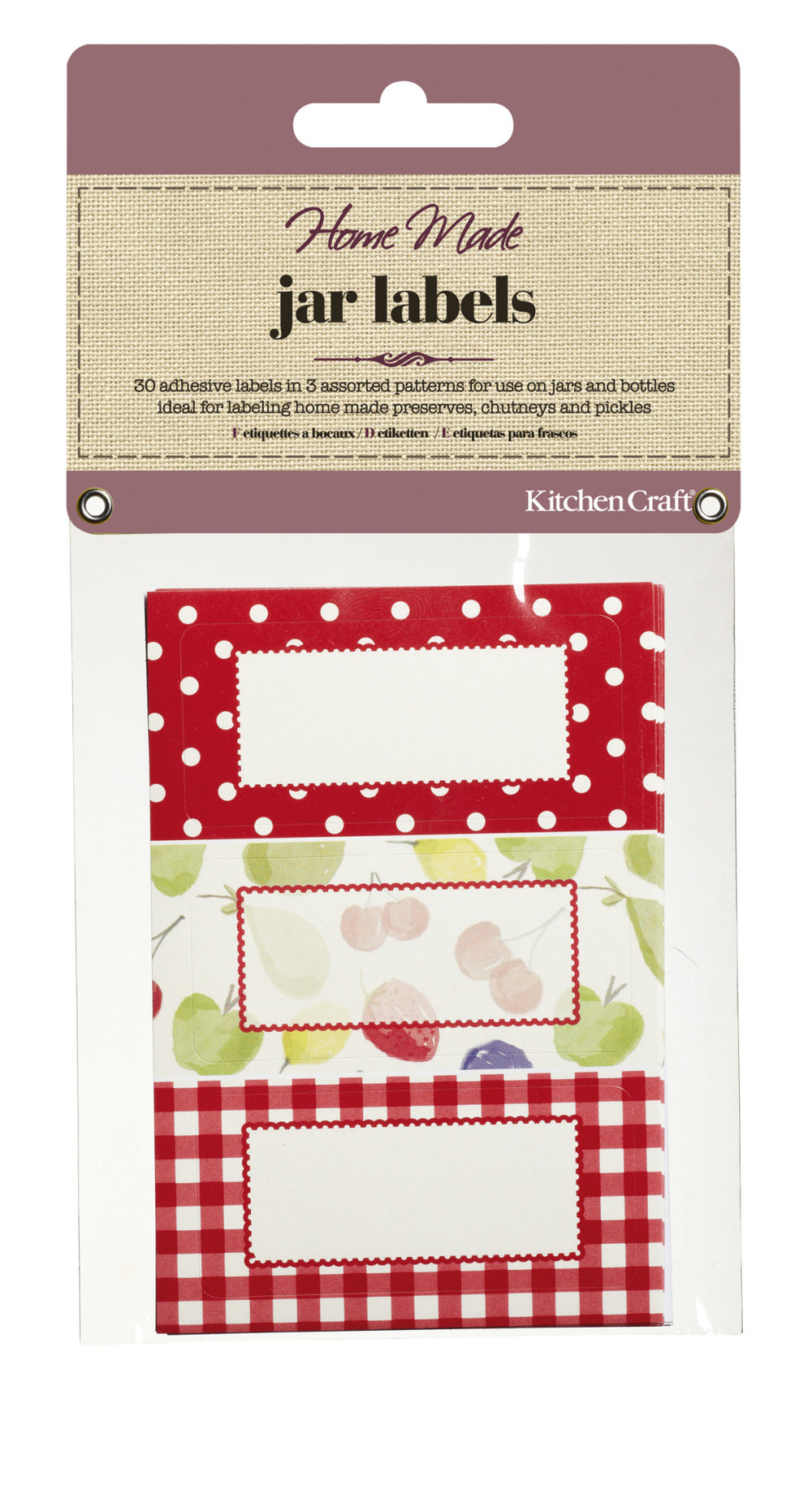 Home Made Pack of 30 Jam Jar Labels - Orchard image 1