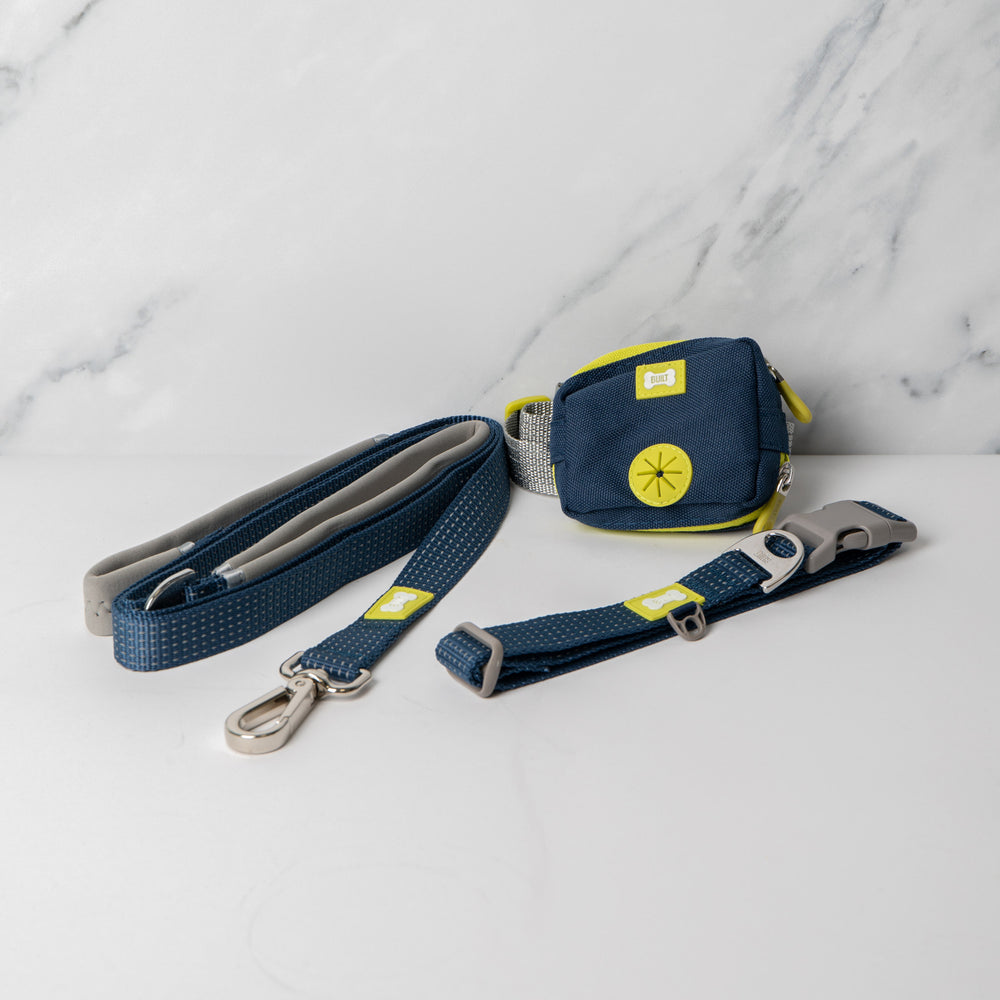3pc Dog Walking Set including Walk Bag, Large Reflective Collar & Large Double-Handled Reflective Lead image 1