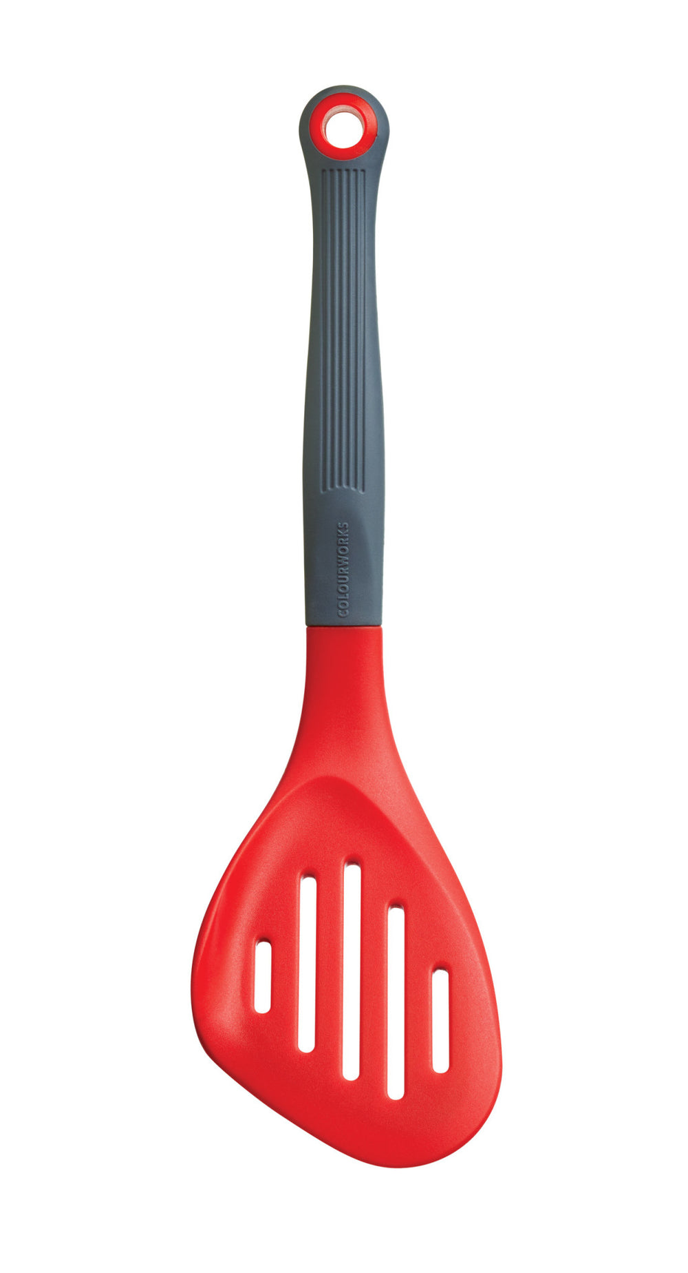 Colourworks Brights Red Long Handled Silicone-Headed Slotted Food Turner image 1