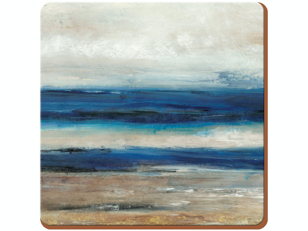 Creative Tops Blue Abstract Pack Of 4 Premium Coasters image 1