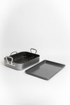 MasterClass Set of Non-Stick Roaster with Rack 36x27.5x7.5cm and  Baking Tray 39x27x2cm image 1