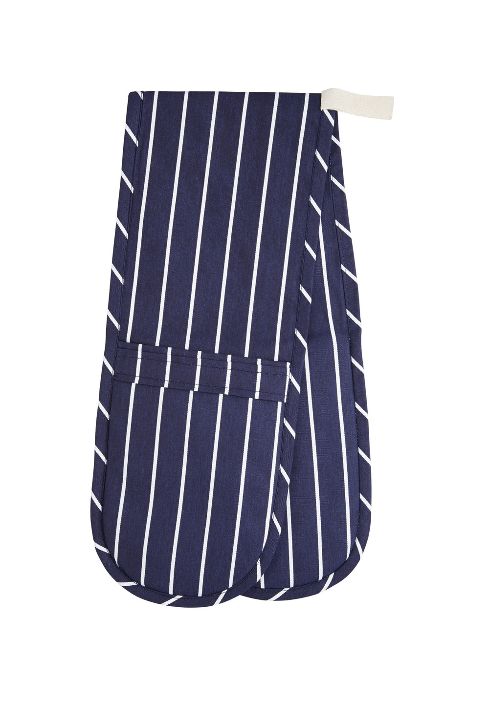 KitchenCraft Blue Butcher's Stripe Double Oven Glove image 1