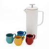 5pc French Press Coffee Set with Vienna 8-Cup White French Press Coffee Maker and 4 Mysa Ceramic Espresso Cups image 1