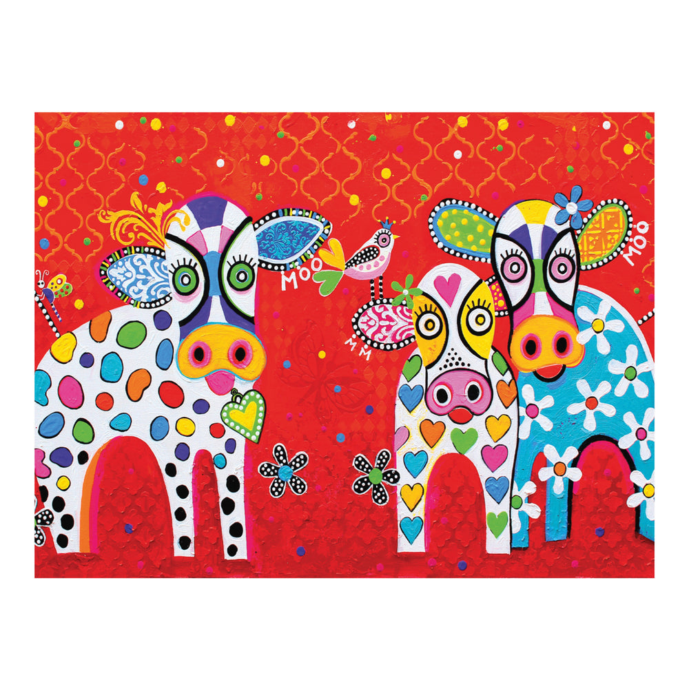 Maxwell & Williams Love Hearts Happy Moo Day Tea Towel image 1