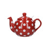 London Pottery Farmhouse 4 Cup Teapot Red With White Spots image 1